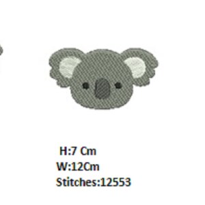 Koala Machine Embroidery Design- Animal- 3 Sizes - Etsy