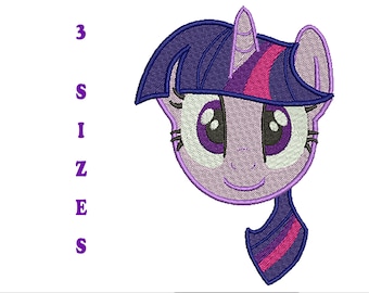 Twilight Pony Machine Diseño bordado 3 tamaños
