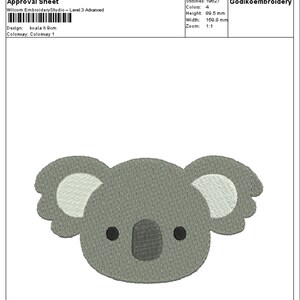 Koala Machine Embroidery Design- Animal- 3 Sizes - Etsy