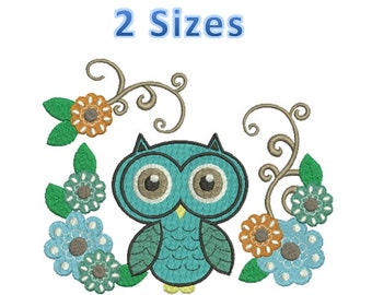 Sleepy Owl Embroidery Machine Design - Etsy