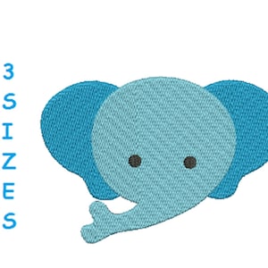 Elephant Machine Embroidery Design 3 Sizes