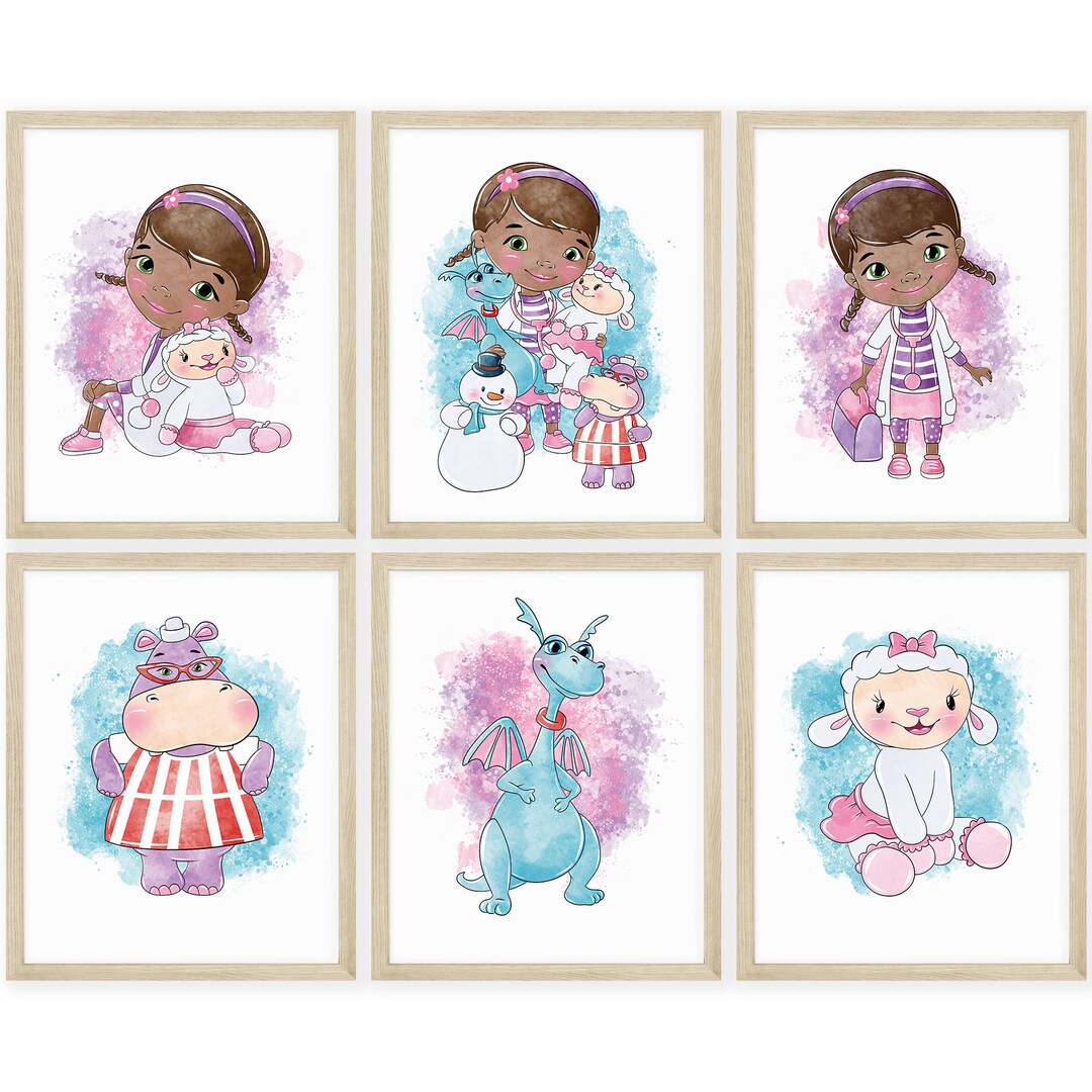 DIGITAL Princess Nursery Wall Art Prints, Princess Wall Decor, Nursery