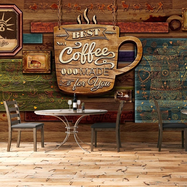 Coffee Wall Mural - WallPaper - Cafe Shop WallPaper