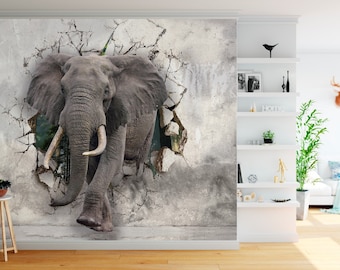 elephant wallpaper etsy