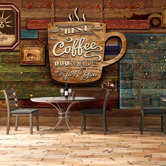 Special Design Coffee Shops Wall Mural