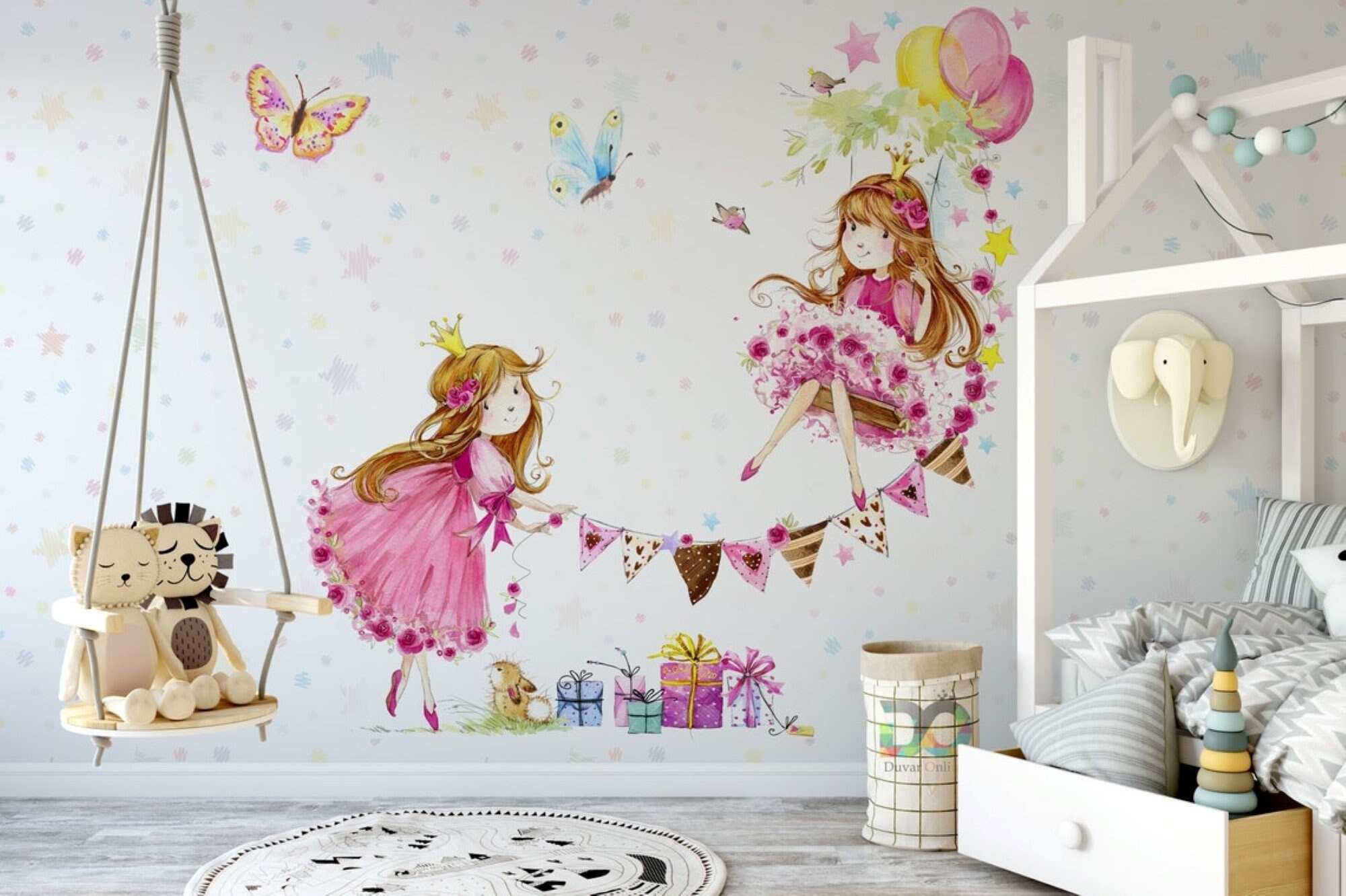 Buy Cute Fairies Girl Room Wallpaper Child Room Wallpaper Online in India -  Etsy