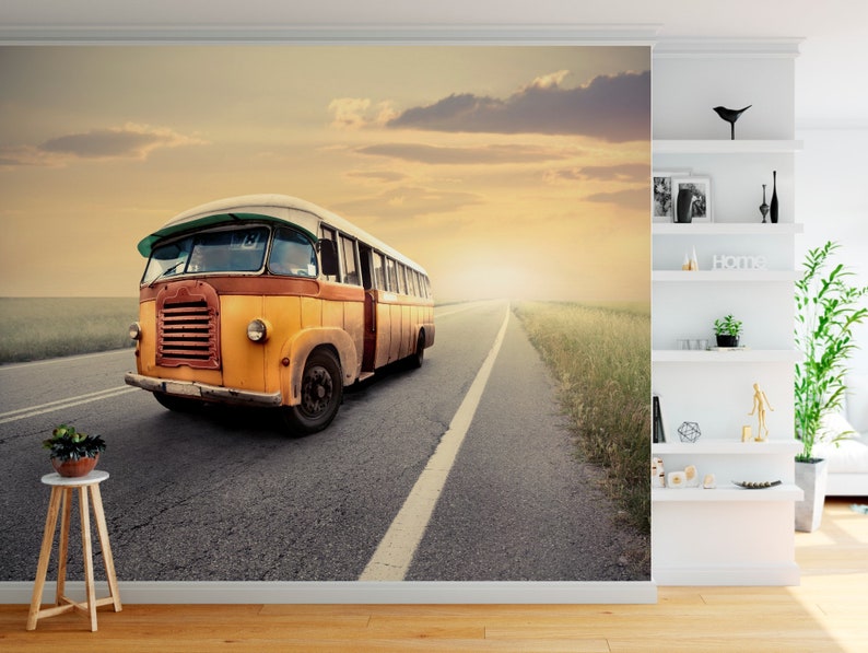 Old Bus Wallpaper Bus Wall Dekor - Etsy