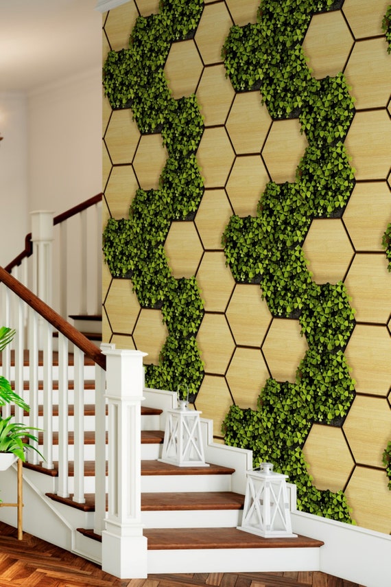 Vertical Garden Fantastic wallpaper Wood and Leaves Wall decor