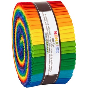 Rouleau à enrouler arc-en-ciel lumineux en coton Kona