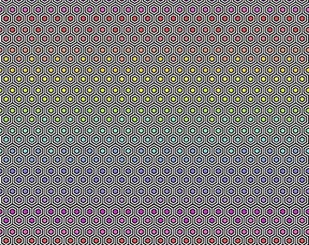 Hexy Rainbow in Ink - Priced/Sold by the Half-Yard