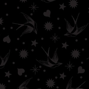 Tula Pink True Colors Fairy Flakes in Ink - Priced/Sold by the Half-Yard