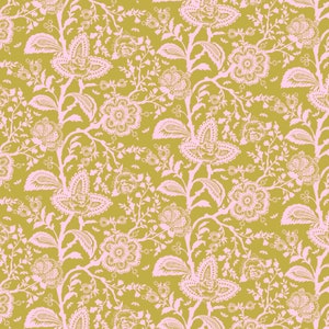 Tula Pink Parisville (Deja Vu) French Lace in Hazelnut - Priced/Sold by the Half-Yard