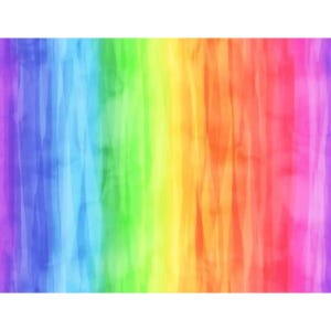 Puede incluir: Un vibrante patrón de arcoíris estilo acuarela. El diseño presenta rayas verticales de color, que transitan del morado al azul, verde, amarillo, naranja y rojo. La imagen tiene una apariencia suave y texturizada.