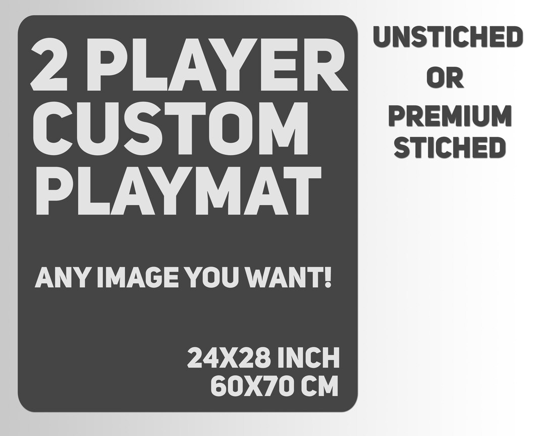 2 Player CUSTOM Playmat 28x24 / 70X60 Cm All Etsy