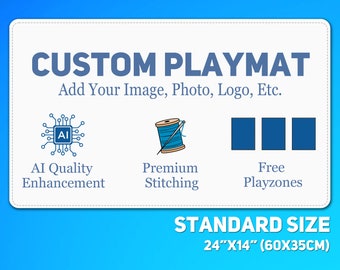 Your CUSTOM Playmat - 14"X24" / 35X60 cm - All images accepted! Durable customizable TCG play mat, personalized thick game mat, gamemat