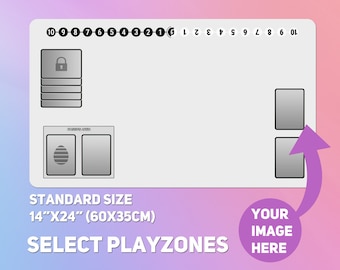 CUSTOM Playmat WITH playzones - All images accepted! Durable customizable TCG play mat, thick game mat