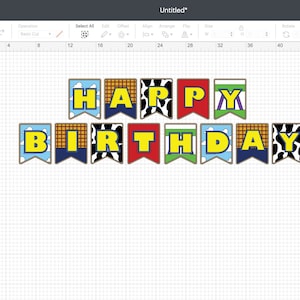 Toy Story inspired Happy Birthday banner SVG File | Ready for cut | toy story birthday decoration cut file | toy story theme party