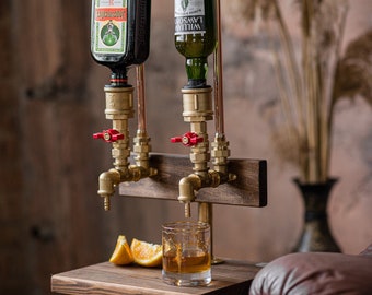 Personalisierter Whisky Spender, Alkohol Geschenke Idee Housewarming, Steampunk Whiskey Tap, Junggesellenabschied Gastgeschenke, Home Bar Kitchen Decor