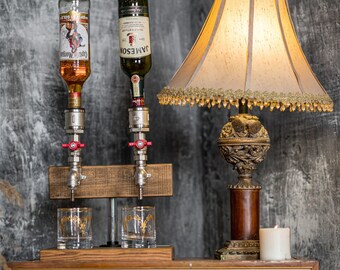 Handcrafted Whiskey & Coke Dispenser - Unique Home Bar Decor, Premium Alcohol Server, Jack Daniels Inspired Gift, Executive Boss Present