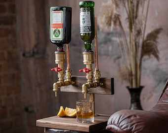 Bourbon-Cocktails Spirituosenspender, Hausbar-Whisky-Stand, bestes Geschenk für ihn, industrielles Loft-Dekor, Mannhöhlendekor, Geschenk für Ehemann