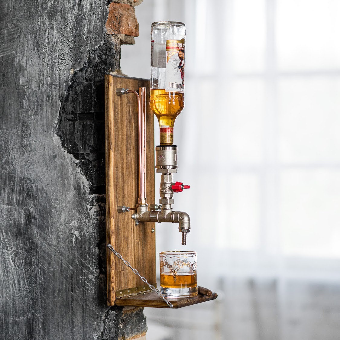 Wall Dispenser for Alcohol Whiskey Stand for Home Bar -  Finland