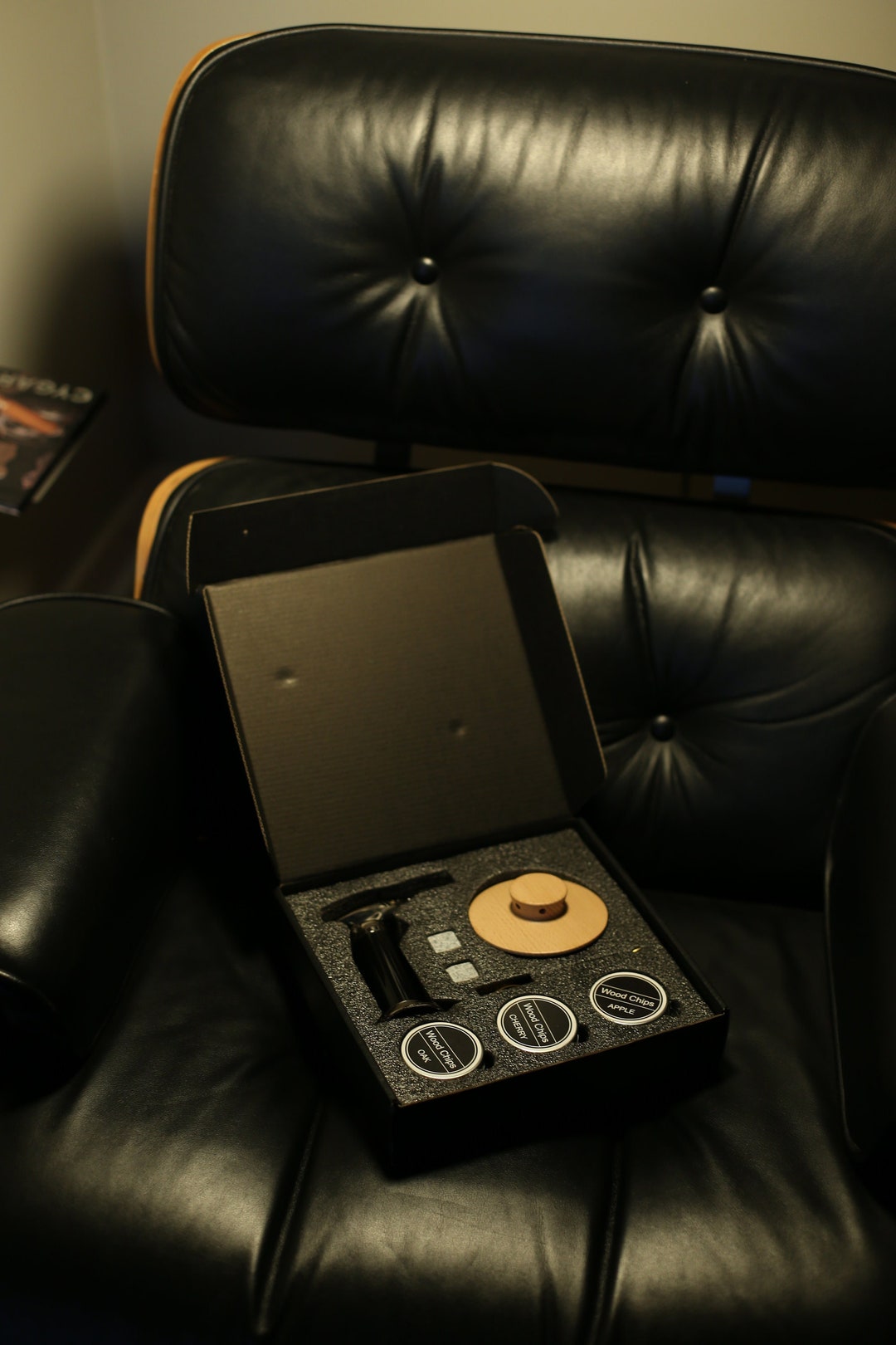 Wooden Whiskey Smoker Kit, Home Bar Drinking Accessories, Gifts for Him