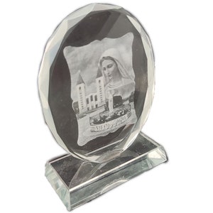 Glasstatue Jungfrau Maria Unsere Dame Mutter Jesu aus 3,45 Zoll
