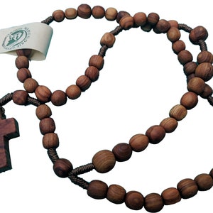 Handgemaakte rozenkrans OLIJFHOUT rozenkransen 14,3 inch van Medjugorje + geschenktas