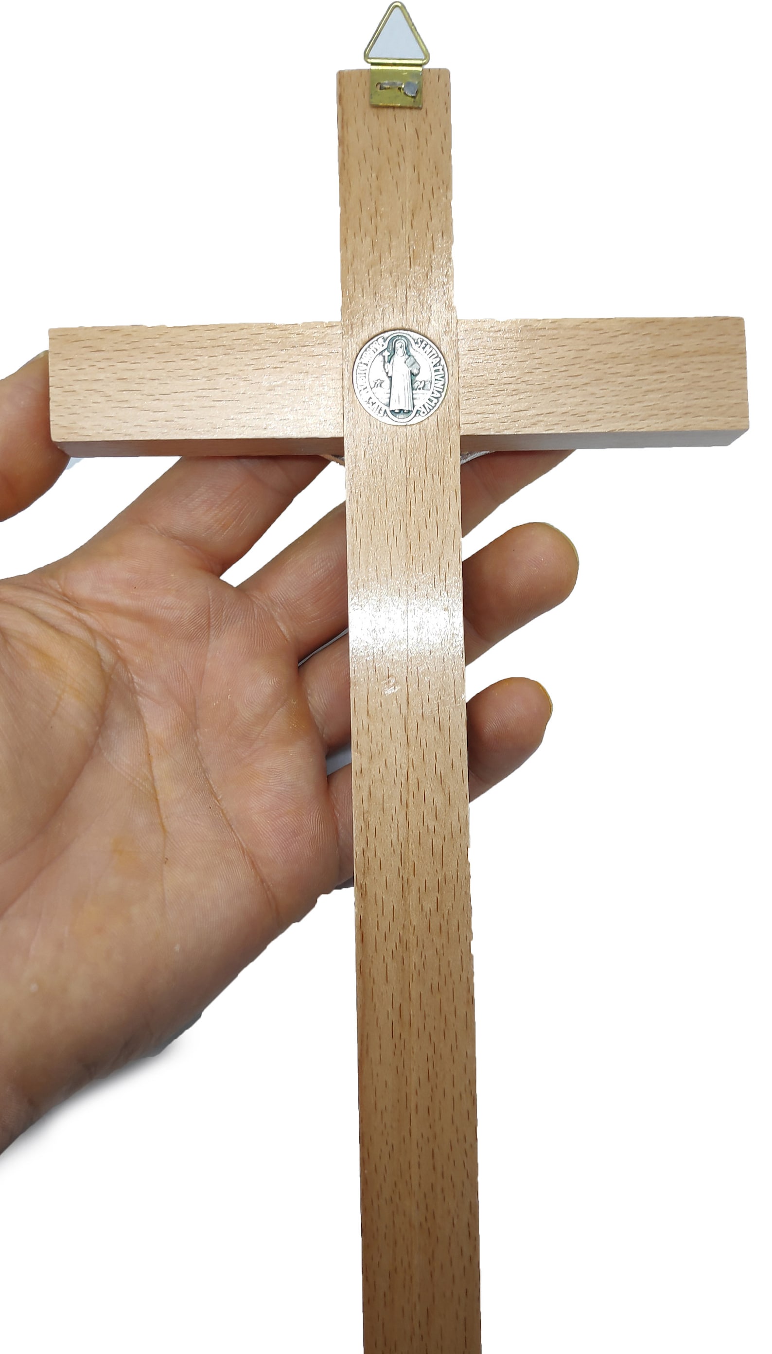 St Saint Benedict Wall Hanging Cross Crucifix Made of Wood Etsy