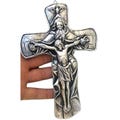 Holy Trinity Wall Cross - Silver, Gold & Red Resin Crucifix (7.5 Inch, 4 Color Variations) product logo