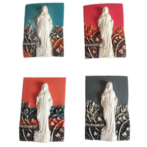 Handmade Lot Bulk Set of 4 Refrigerator Magnet Our Lady Medjugorje Fridge Magnet Church From Medjugorje 2.6 inc Multicolor Handmade