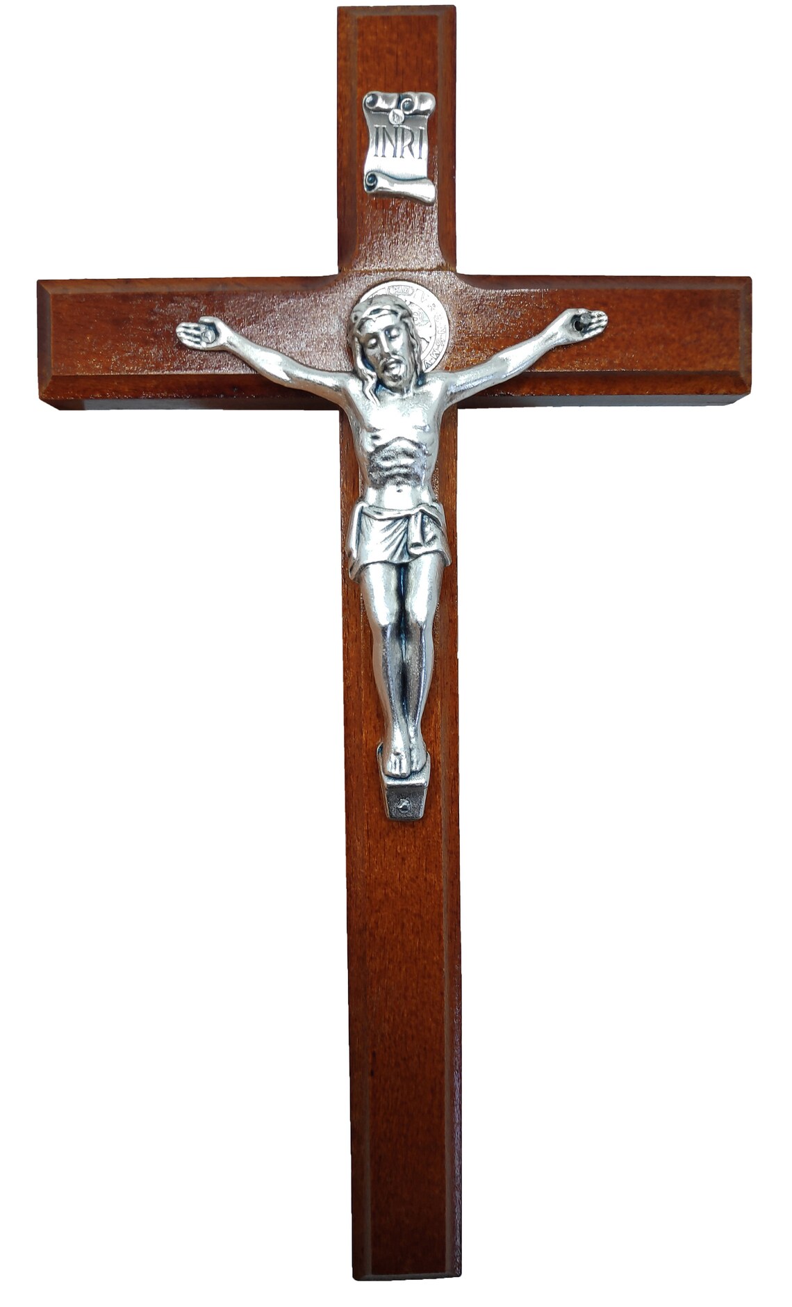 St Saint Benedict Wall Hanging Cross Crucifix Made of Wood Etsy Canada