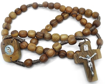 Rosario in legno d'ulivo: rosario cattolico di Medjugorje