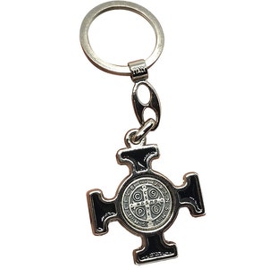 Saint Benedict Keychain Key Ring Appendage From Medjugorje