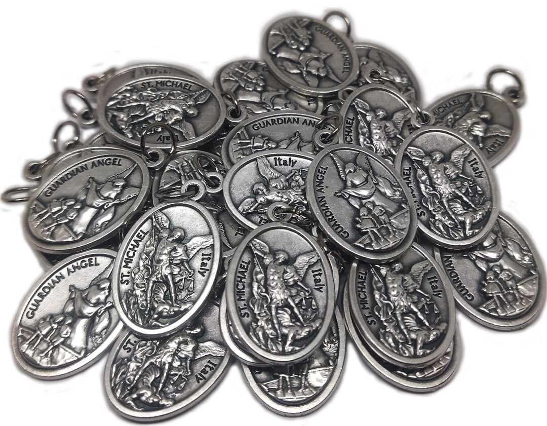 thumbnail image 2 of 925 Sterling Silver St. Michael Archangel Pendant & Box Chain – Guardian Angel Necklace 2 of 2