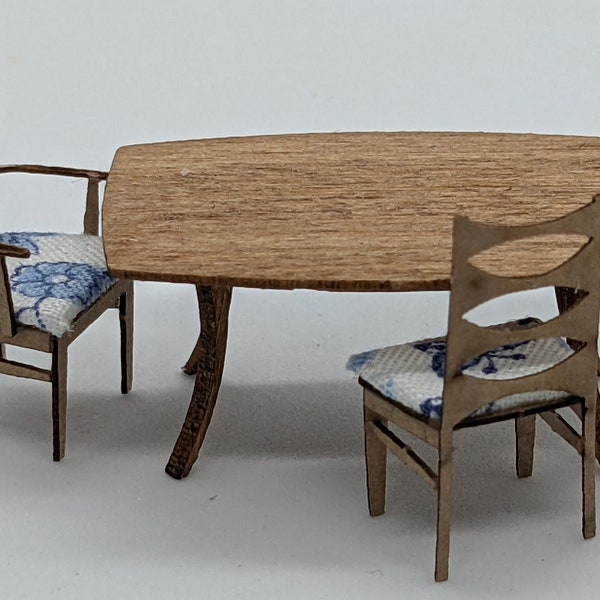 Quarter Inch Mid-Century Dining Table and Six Chairs Kit