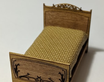 Quarter inch Art Nouveau Bed