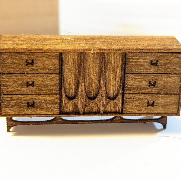 Quarter inch Mid-Century Modern Dresser kit with mirror