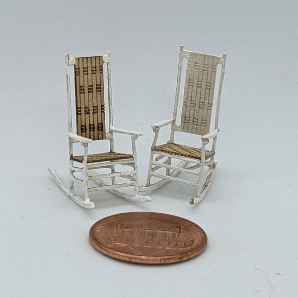 Quarter Inch NAME Roundtable Winter Welcome Pair of Rocking Chairs Kit