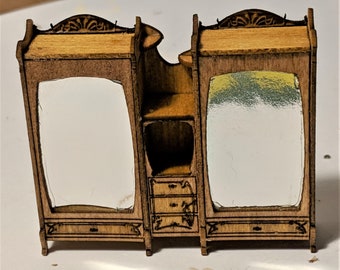Quarter inch Art Nouveau Armoire
