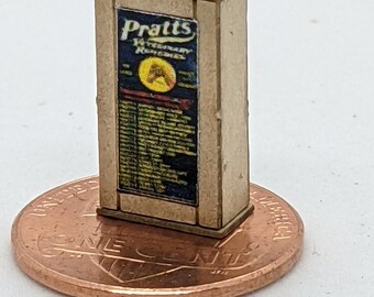 Quarter scale Pratt's Veterinary Remedies countertop cabinet kit