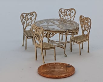 Quarter inch Art Nouveau patio furniture kit