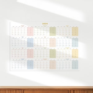 2024 Printable A1 Wall Planner