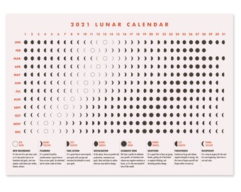 Lunar Calendar Etsy