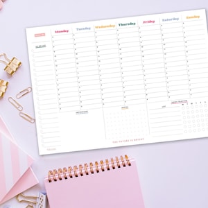 A4 Weekly Planner: Minimalist To-Do List, Habit Tracker