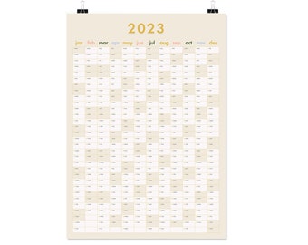 Yearly Wall Calendar - Etsy