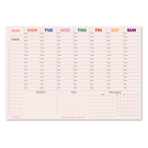 Weekly Planner, Desk Planner, Habit Tracker, Planner Pad, Weekly Notepad, Daily Planner, To-Do List
