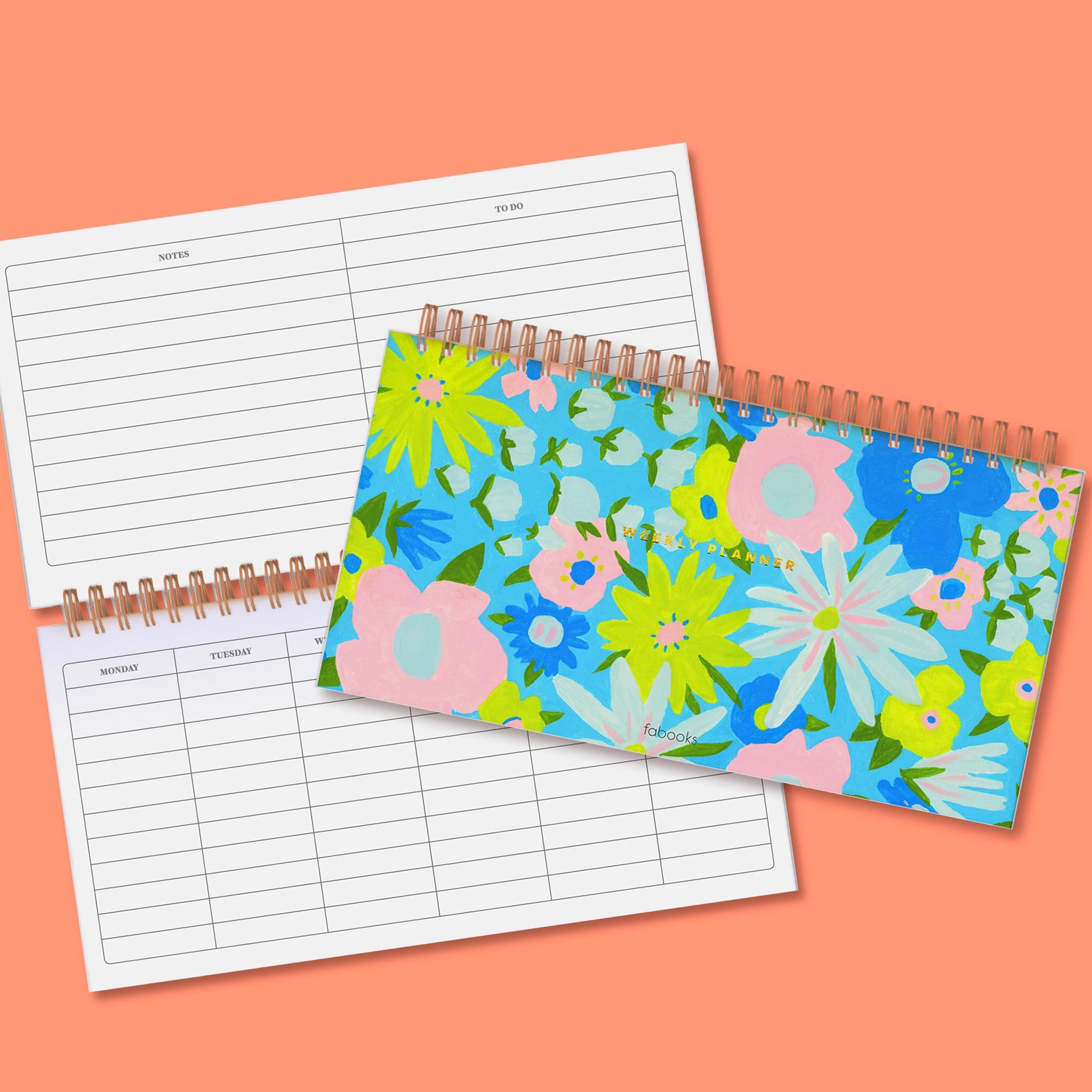 Weekly Planner Desk Planner Todo List Hardcover Spiral Etsy
