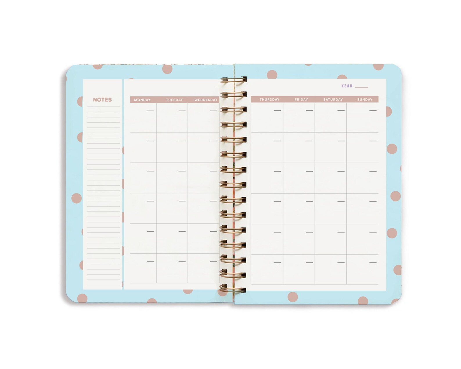 Polka Dot Weekly Planner Pink Polka Dot Undated Planner Pink - Etsy UK
