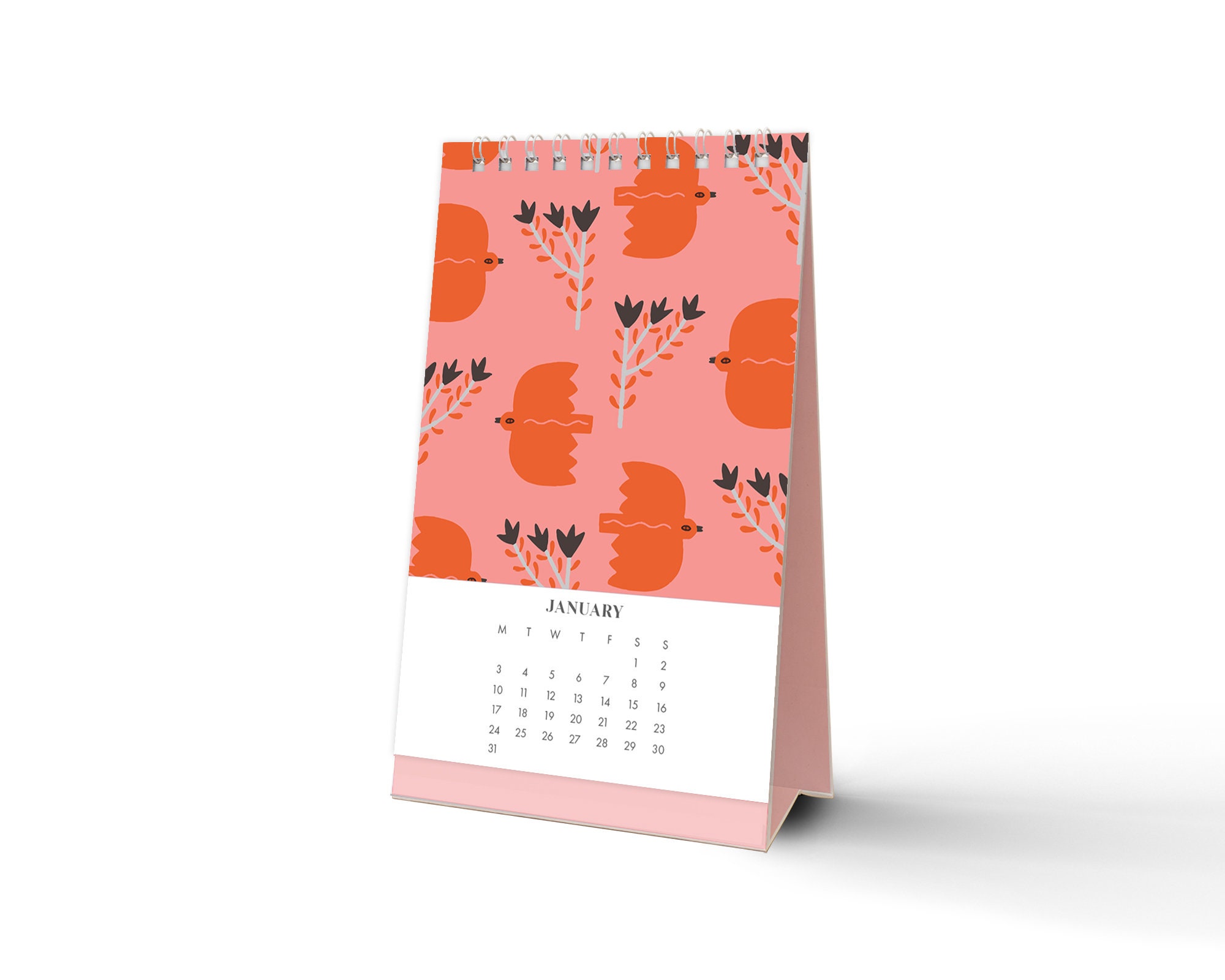 2022 Standing Desktop Calendar 2022 Blue Vertical Desk Etsy UK